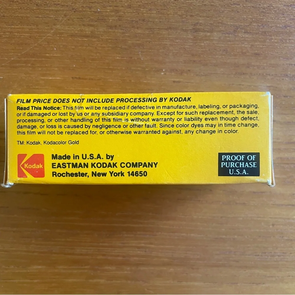 Kodak Kodacolor Gold 400 110 Format Film - Exp. 1990